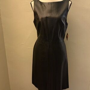 Ali Ro Elegant Black Leather Dress